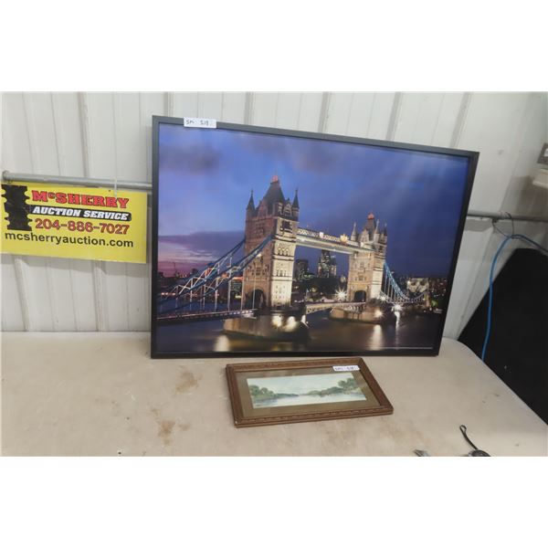 Picture Tower Bridge London 40 x 28.5 and Watercolour 9.5 x 18