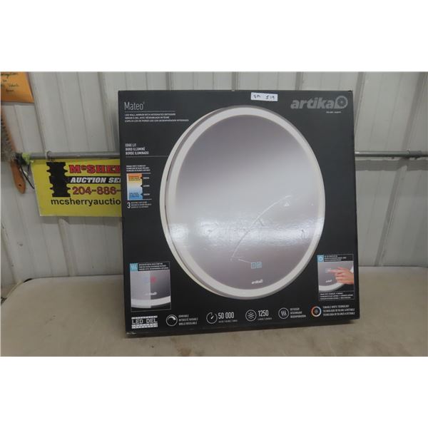 New Artika LED Wall Mirror With Integrated Defogger, 28 Inch