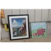 Image 1 : Disney Cinderella Framed Picture 24.5 x 31 and Piggy Picture 19.5 x 20