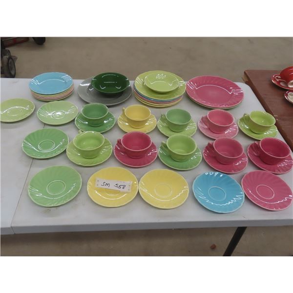 45 Pieces Colourful Medicine Hat Pottery