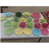 Image 1 : 45 Pieces Colourful Medicine Hat Pottery