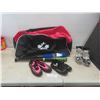 Image 1 : Team Canada Duffle Bag With Youth Sports Gear, Bats, Cleats and Water Shoes