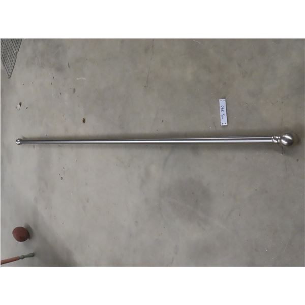 Brushed Stainless Colour Curtain Rod 96"