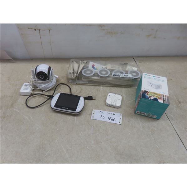 Ikea LED Light Set, Kasa Smart WiFi Plug,  Motorola Baby Monitor