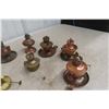 Image 2 : Copper and Brass Coal Oil Lamp, No Chimney