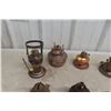 Image 5 : Copper and Brass Coal Oil Lamp, No Chimney