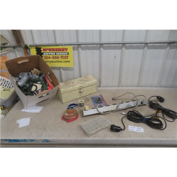 Power Bar Plumbing Fittings, Smoke Alarm, Metal Tool Box, and More