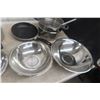 Image 2 : Set of Mixing Bowls and Pots and Pans, One Strainer