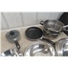 Image 4 : Set of Mixing Bowls and Pots and Pans, One Strainer