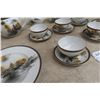 Image 4 : Vintage Japanese Kutani Porcelain Tea Set with Teapot, Cups, Creamer, and Sugar