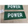 Image 3 : Set of Two Gas Bowser Glass Shields, 5" x 13"