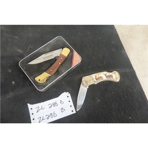 Two Pocket Folding Knives, Winchester, Franklin