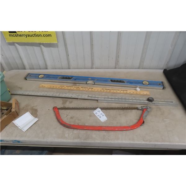 Level Yard Stick, Saw Guide, Buck Saw