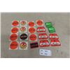 Image 1 : 20 x Snowmobile Stickers and Patches, Quaker State Motor Oil Bottle, 3 Squirt Cans
