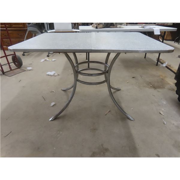 Retro Kitchen Table With Chrome Legs  31" x 47" x 36"