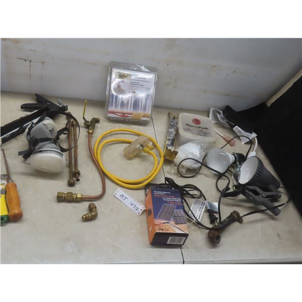 Caulking Gun, Pry Bar, Scraper, Clamp-On Lights And More