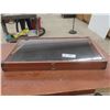Image 1 : Wood Showcase With Glass Top 20" x 32" x 3"