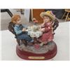 Image 11 : 3 Crystal Serving Plates, Royal Albert Cornflower Plate, Porcelain Figures, 4 Sets Salt and Pepper