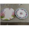 Image 2 : 3 Crystal Serving Plates, Royal Albert Cornflower Plate, Porcelain Figures, 4 Sets Salt and Pepper