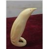 Image 2 : Vintage Inuit Hand Carved Penguin Carved From Bone 4" Tall