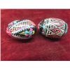 Image 3 : 4 Hand Painted Wooden Ukrainian Eggs and Wooden Duck