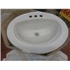 Image 2 : New White Oval Drop In Sink 20" x 17"
