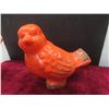 Image 2 : Mid Century Orange Art Pottery Bird Figurine Tallest 8" H