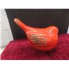 Image 5 : Mid Century Orange Art Pottery Bird Figurine Tallest 8" H
