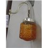 Image 6 : Mid Century Modern Vintage Pole Lamp With 3 Amber Globe Lights