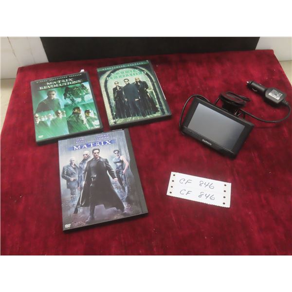 Garmin GPS With 3 DVD Movies Including The Matrix