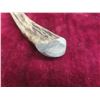 Image 9 : Pair of Beaded Moccasins Sole 8 3/4" With Beaded Leather Pouch, 2 Leather Bracelets, and 4" Bone Pi