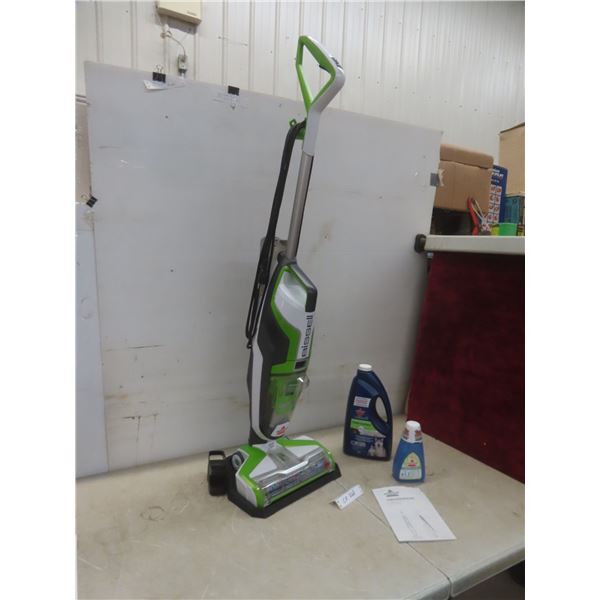 Bissell CrossWave Floor Finishing Machine With Hardwood Floor Solution and Manual
