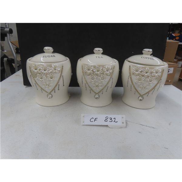 3 Piece Decorative Canister Set