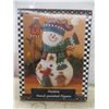 Image 2 : Christmas Decor: Hand Painted Snowman and Set of 3 Snowmen