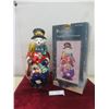 Image 1 : Hand Painted Snowman 18 1/2" Tall