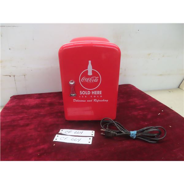 Coca Cola Mini Fridge 10" x 10" x 7" With Power Cord