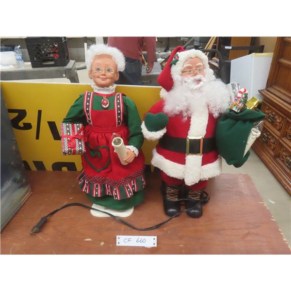 Santa and Mrs Claus Christmas Decor 19" Tall