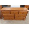 Image 2 : Pine Dresser 30" x 59" x 18" With Nightstand 22" x 18" x 23".