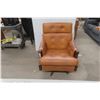 Image 1 : Leather or Leather-Style Swivel Rocker Living Room Chair.