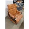 Image 2 : Leather or Leather-Style Swivel Rocker Living Room Chair.