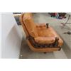 Image 3 : Leather or Leather-Style Swivel Rocker Living Room Chair.