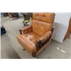 Image 5 : Leather or Leather-Style Swivel Rocker Living Room Chair.