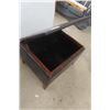Image 13 : Leather or Leather-Style Storage Ottoman With Hinged Top 19" x 29" x 24".