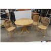 Image 1 : Pedestal Table 29" High, 42" Diameter With 3 Chairs.