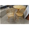 Image 5 : Pedestal Table 29" High, 42" Diameter With 3 Chairs.
