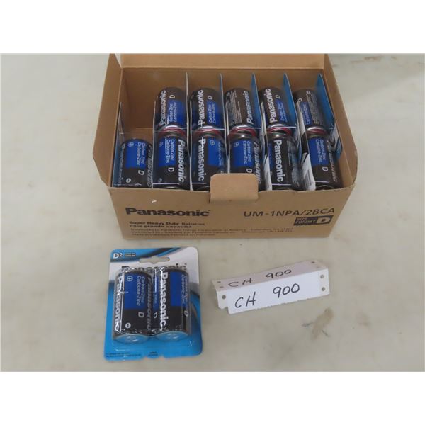 New 12 Packages D Size Panasonic Batteries