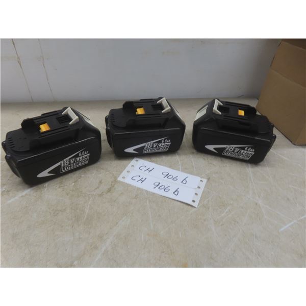 3 18V Batteries for Makita