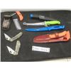 Image 1 : 3 Folding Knives and 4 Straight Blade Knives