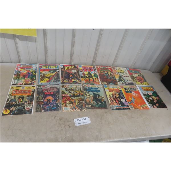 14 War Vintage Comics DC and Charlton 20 Cent 60 Cent