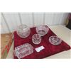 Image 1 : Crystal Bowls and Tray x 5